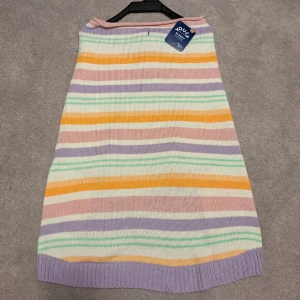Striped Ribbed Knit Youly Dog Sweater - The Hipster NWT XXXL